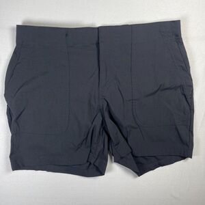 Eddie Bauer Hiking Shorts Women's 8 Black Nylon Stretch Pockets Mid-Rise Outdoor